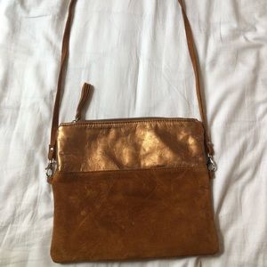 Leather cross body bag